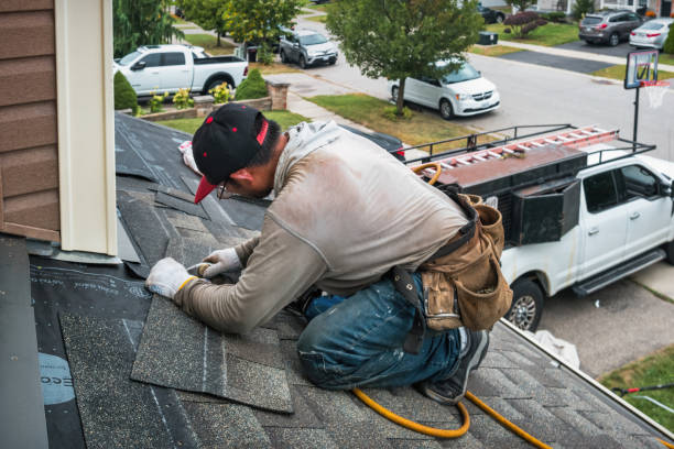 Professional Storm Damage Roof Repair technician working in Holland, MN